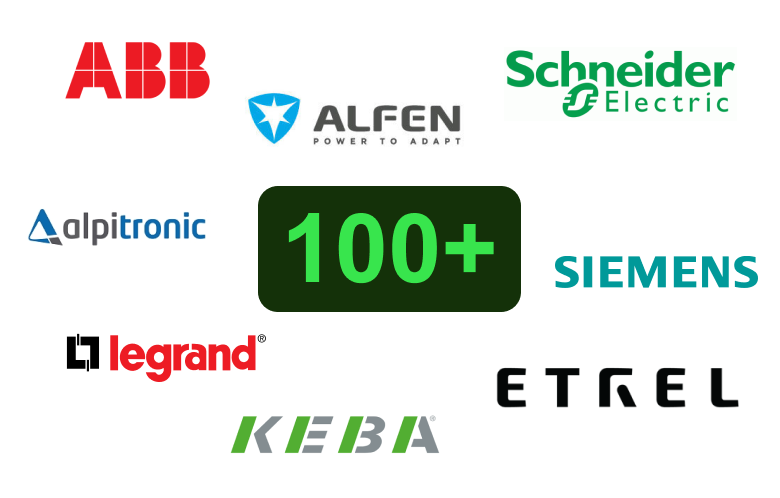 Varios cientos de modelos de puntos de recarga compatibles
